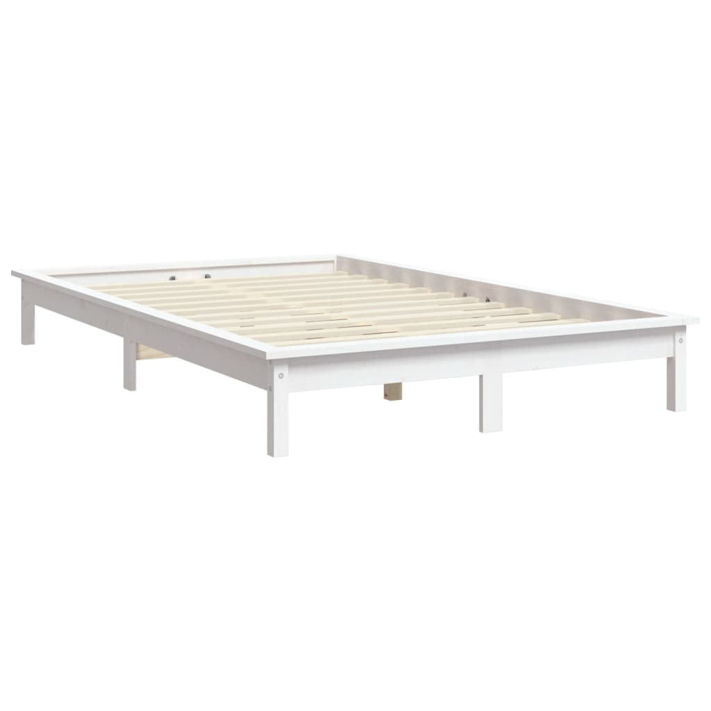 Bedframe massief grenenhout wit 140x200 cm is nu te koop bij PeponiXL, paradijselijk wonen!
