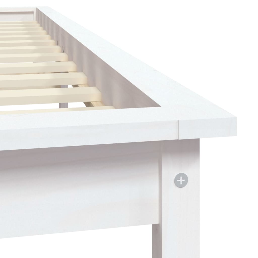 Bedframe massief grenenhout wit 140x200 cm is nu te koop bij PeponiXL, paradijselijk wonen!