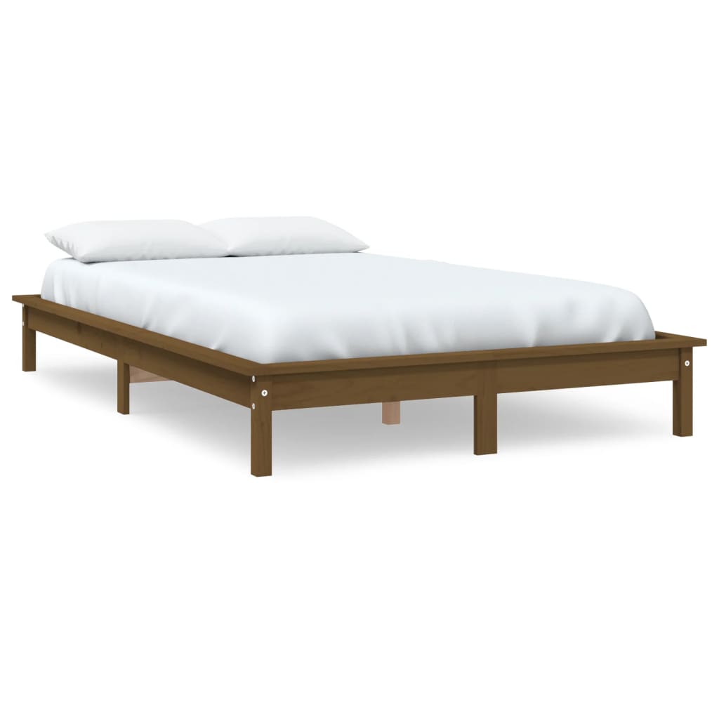 Bedframe massief grenenhout honingbruin 140x200 cm is nu te koop bij PeponiXL, paradijselijk wonen!