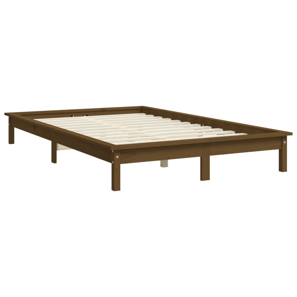 Bedframe massief grenenhout honingbruin 140x200 cm is nu te koop bij PeponiXL, paradijselijk wonen!