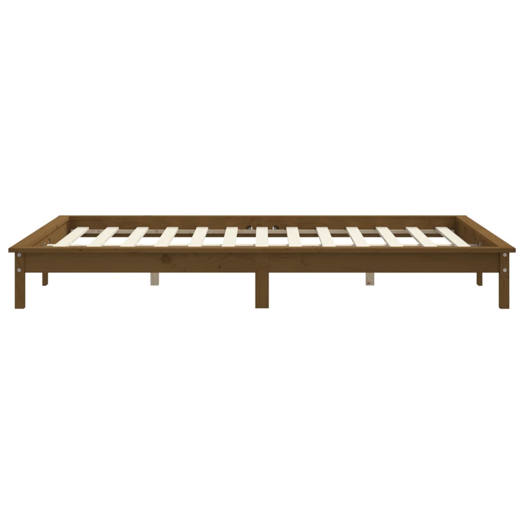 Bedframe massief grenenhout honingbruin 140x200 cm is nu te koop bij PeponiXL, paradijselijk wonen!