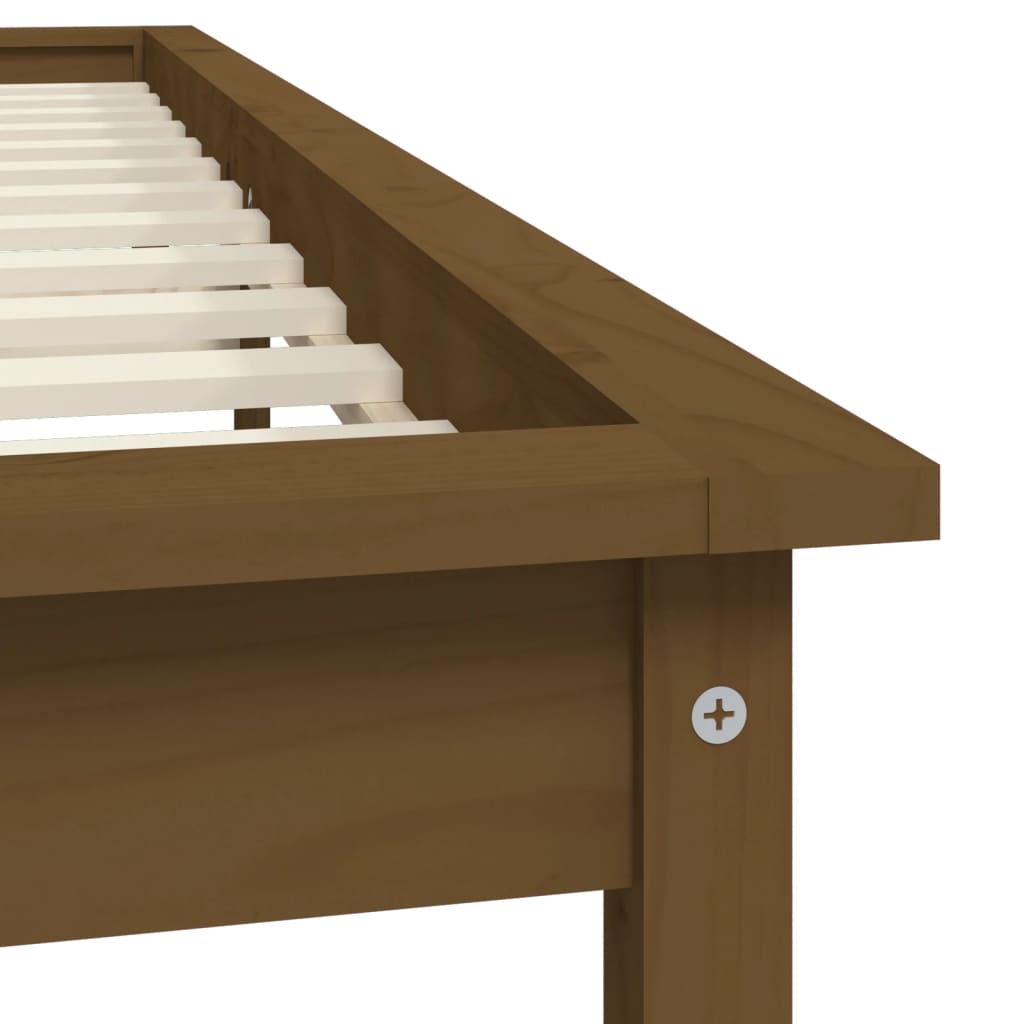 Bedframe massief grenenhout honingbruin 140x200 cm is nu te koop bij PeponiXL, paradijselijk wonen!