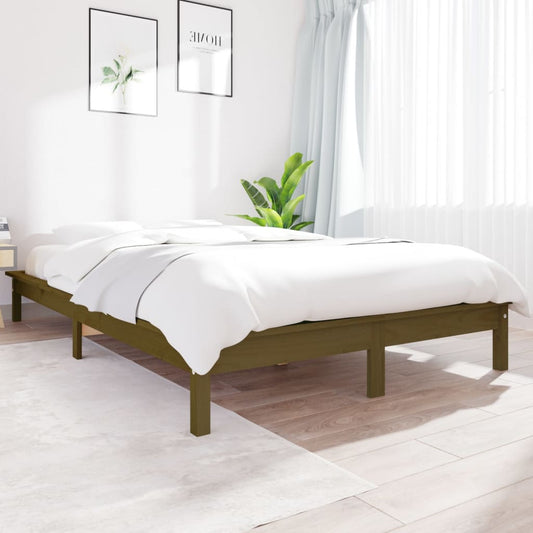 Bedframe massief grenenhout honingbruin 140x200 cm is nu te koop bij PeponiXL, paradijselijk wonen!