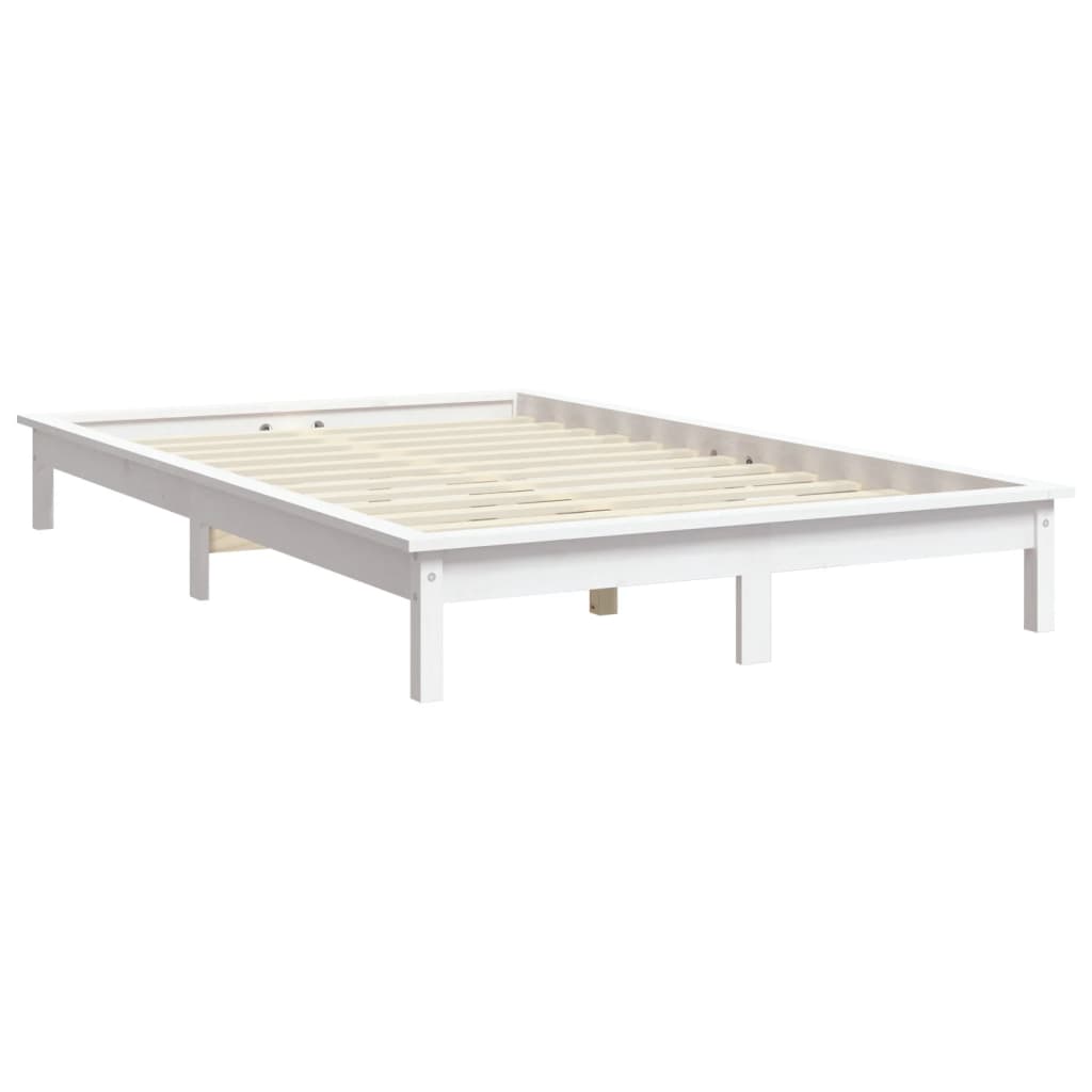 Bedframe massief grenenhout wit 150x200 cm is nu te koop bij PeponiXL, paradijselijk wonen!