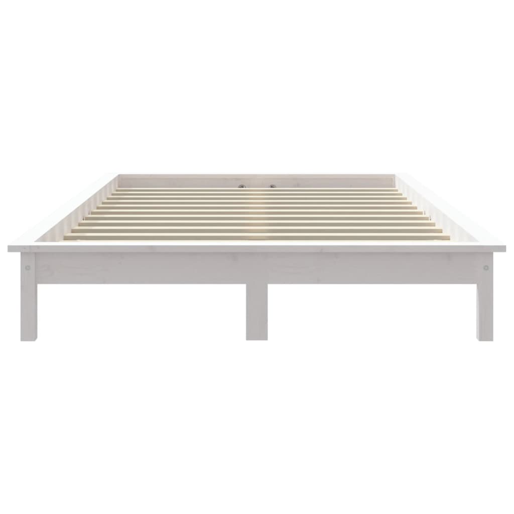 Bedframe massief grenenhout wit 150x200 cm is nu te koop bij PeponiXL, paradijselijk wonen!