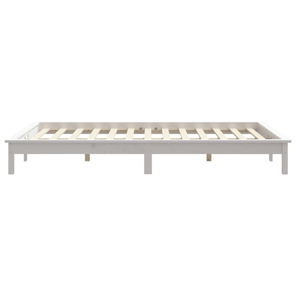 Bedframe massief grenenhout wit 150x200 cm is nu te koop bij PeponiXL, paradijselijk wonen!