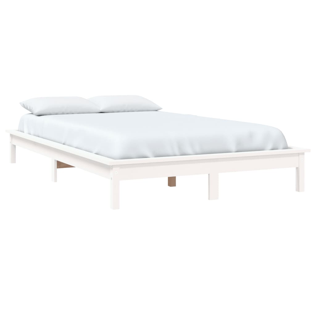 Bedframe massief grenenhout wit 160x200 cm is nu te koop bij PeponiXL, paradijselijk wonen!