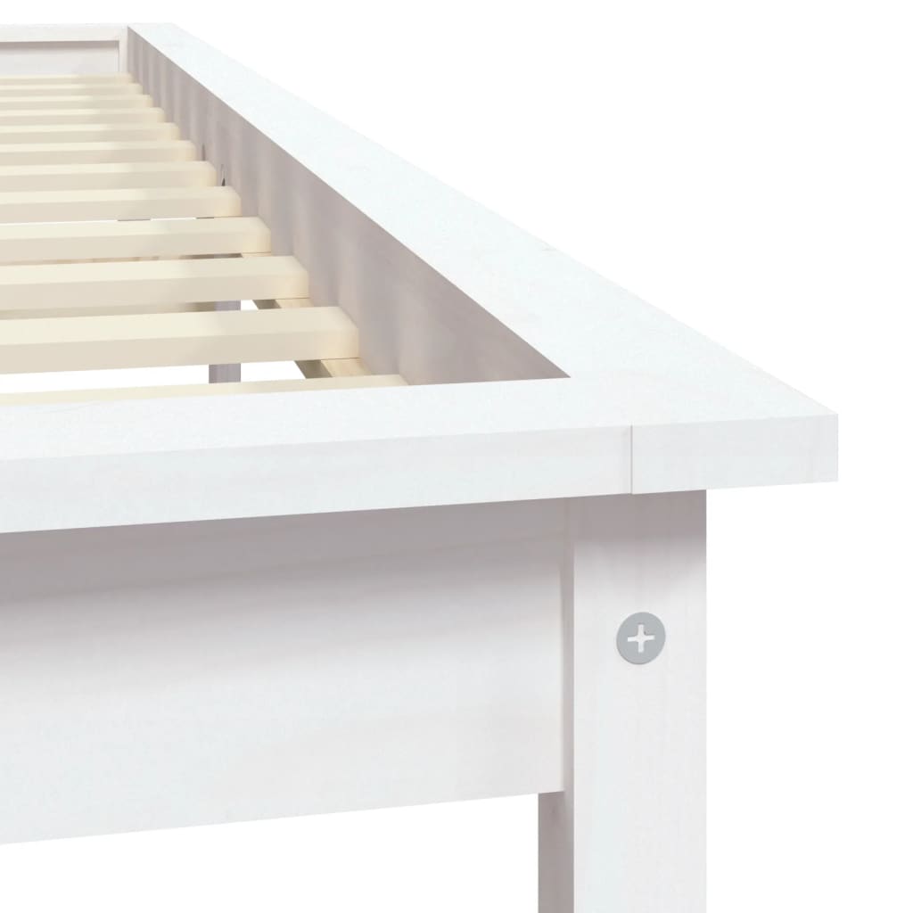 Bedframe massief grenenhout wit 160x200 cm is nu te koop bij PeponiXL, paradijselijk wonen!