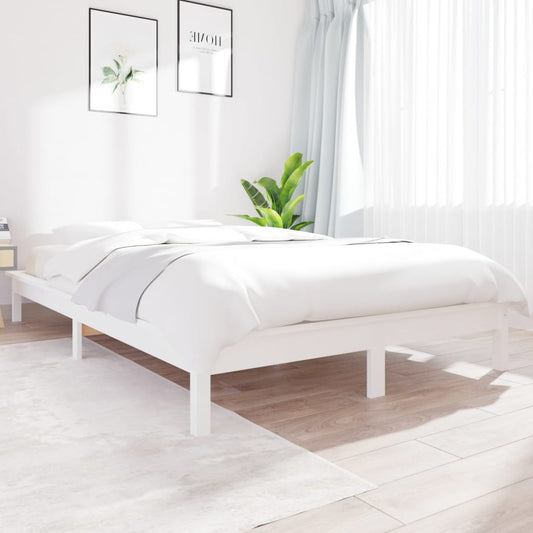 Bedframe massief grenenhout wit 160x200 cm is nu te koop bij PeponiXL, paradijselijk wonen!