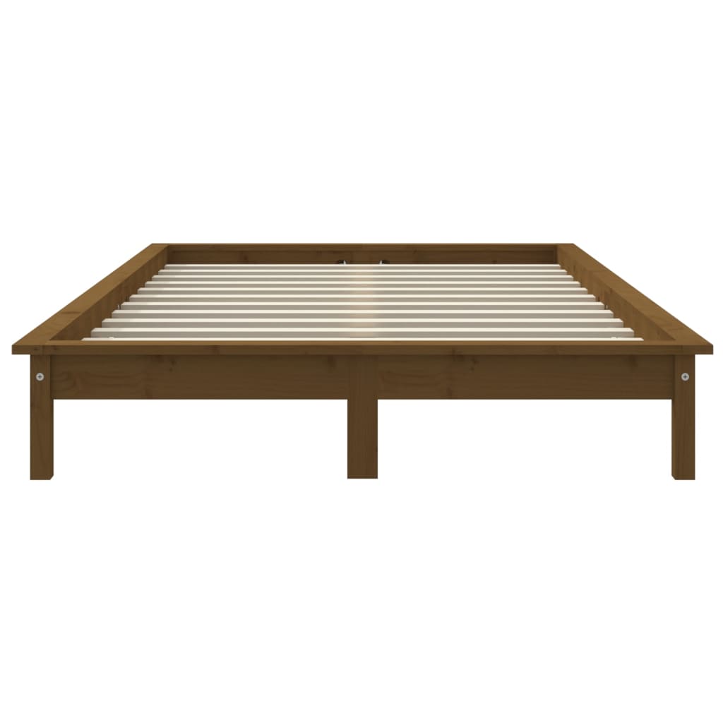 Bedframe massief grenenhout honingbruin 160x200 cm is nu te koop bij PeponiXL, paradijselijk wonen!