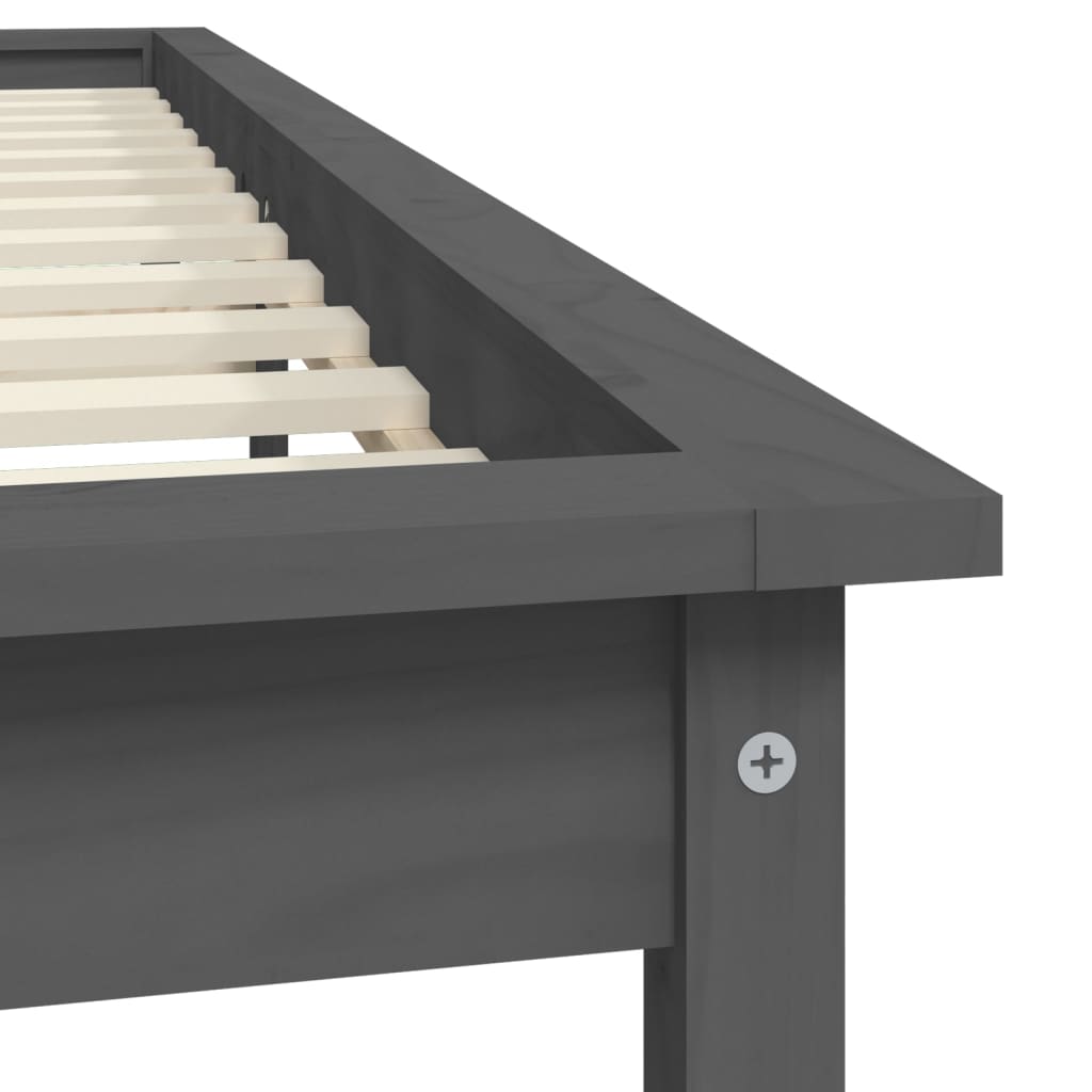 Bedframe massief grenenhout 180x200 cm grijs is nu te koop bij PeponiXL, paradijselijk wonen!