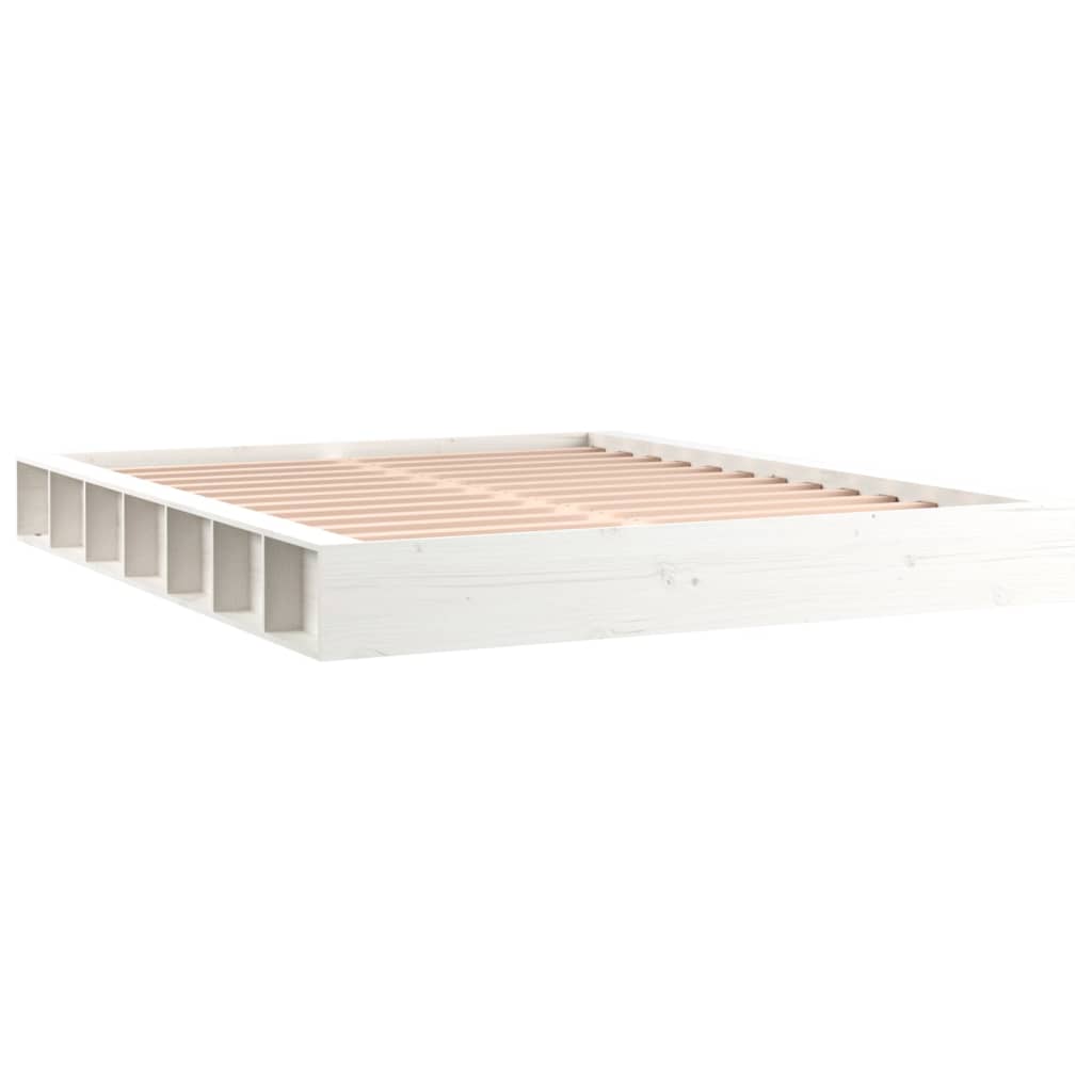 Bedframe massief hout wit 150x200 cm is nu te koop bij PeponiXL, paradijselijk wonen!