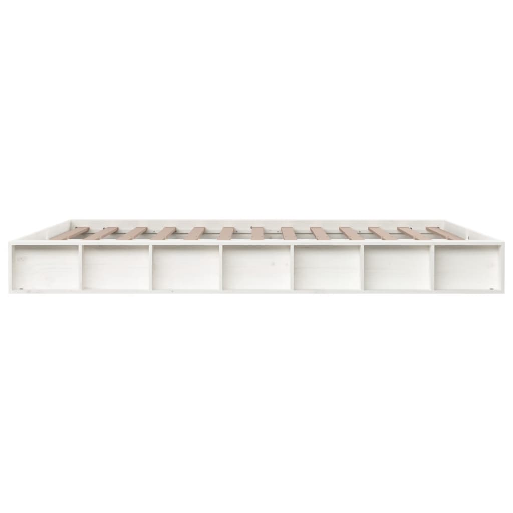 Bedframe massief hout wit 150x200 cm is nu te koop bij PeponiXL, paradijselijk wonen!
