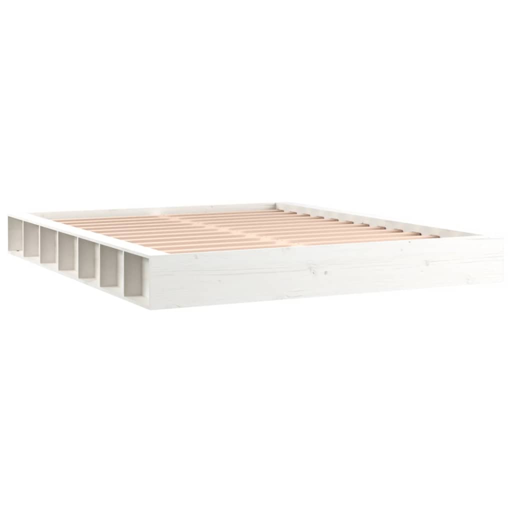 Bedframe massief hout wit 140x200 cm is nu te koop bij PeponiXL, paradijselijk wonen!