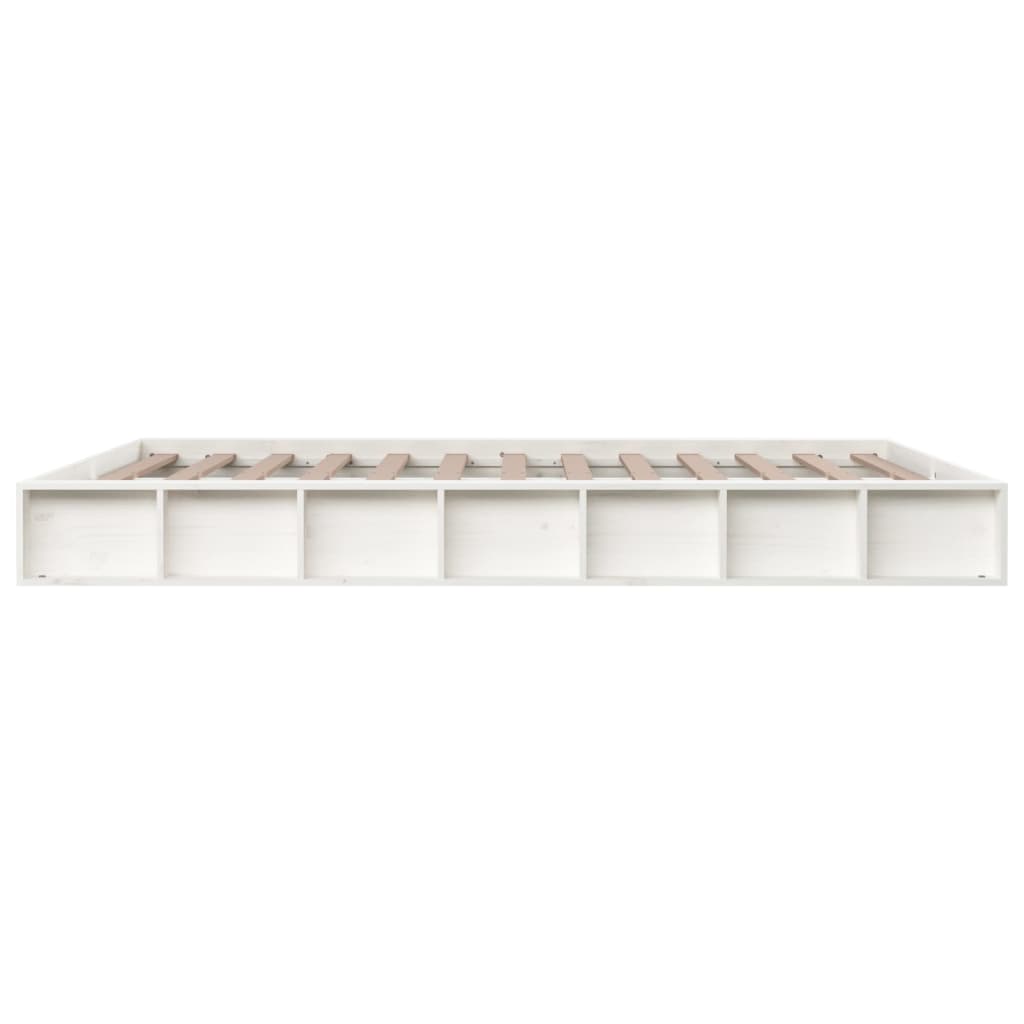 Bedframe massief hout wit 140x200 cm is nu te koop bij PeponiXL, paradijselijk wonen!