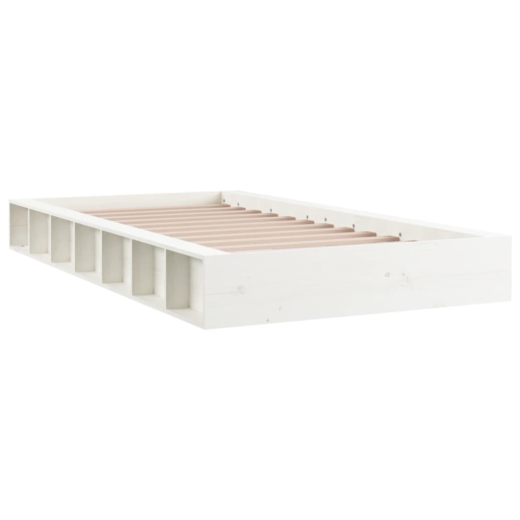 Bedframe massief hout wit 90x200 cm is nu te koop bij PeponiXL, paradijselijk wonen!