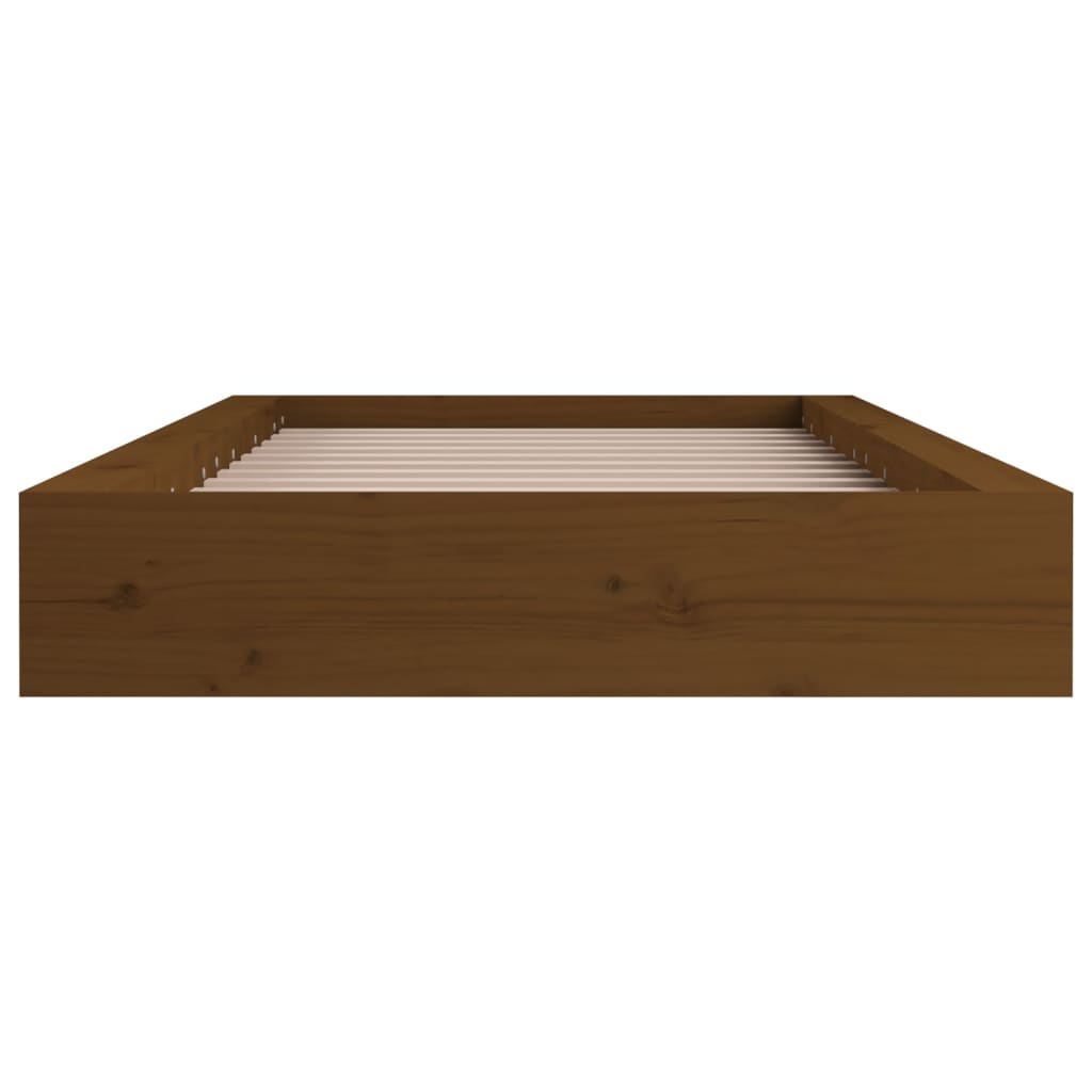 Bedframe massief hout honingbruin 75x190 cm is nu te koop bij PeponiXL, paradijselijk wonen!