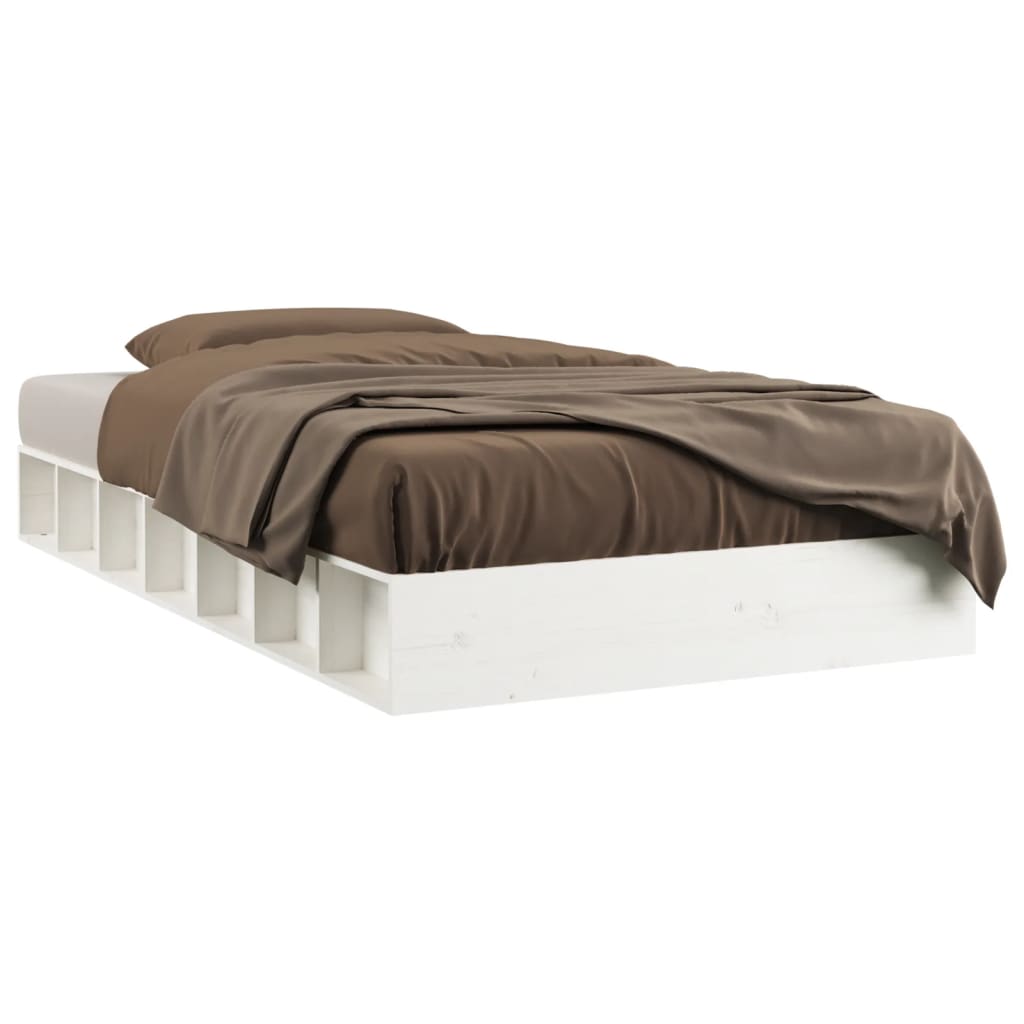 Bedframe massief hout wit 90x190 cm is nu te koop bij PeponiXL, paradijselijk wonen!