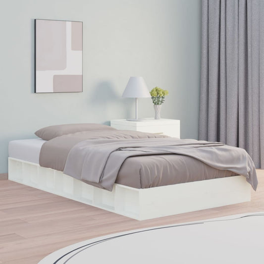 Bedframe massief hout wit 90x190 cm is nu te koop bij PeponiXL, paradijselijk wonen!