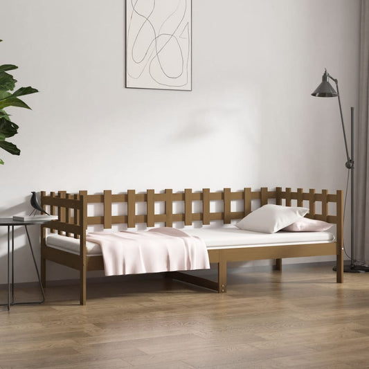 Slaapbank 90x200 cm massief grenenhout honingbruin is nu te koop bij PeponiXL, paradijselijk wonen!