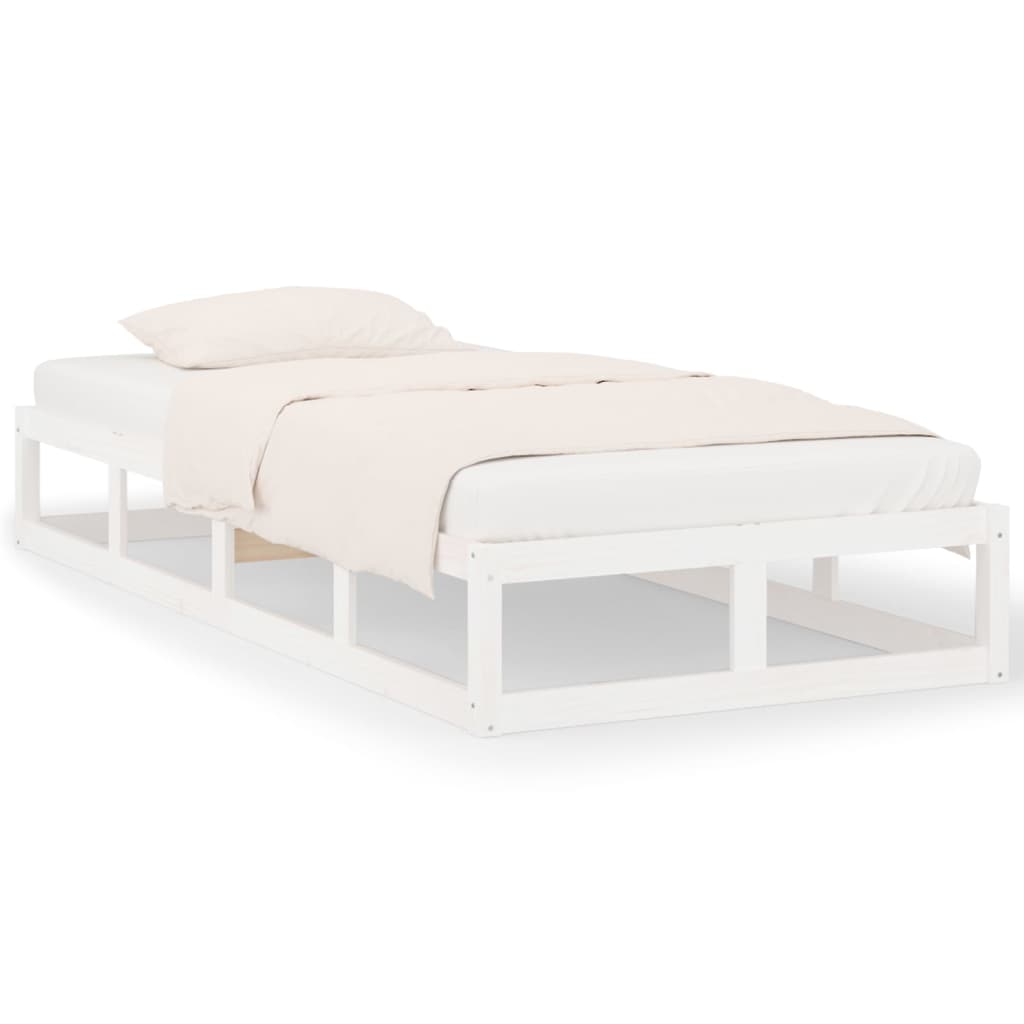 Bedframe massief hout wit 90x200 cm is nu te koop bij PeponiXL, paradijselijk wonen!