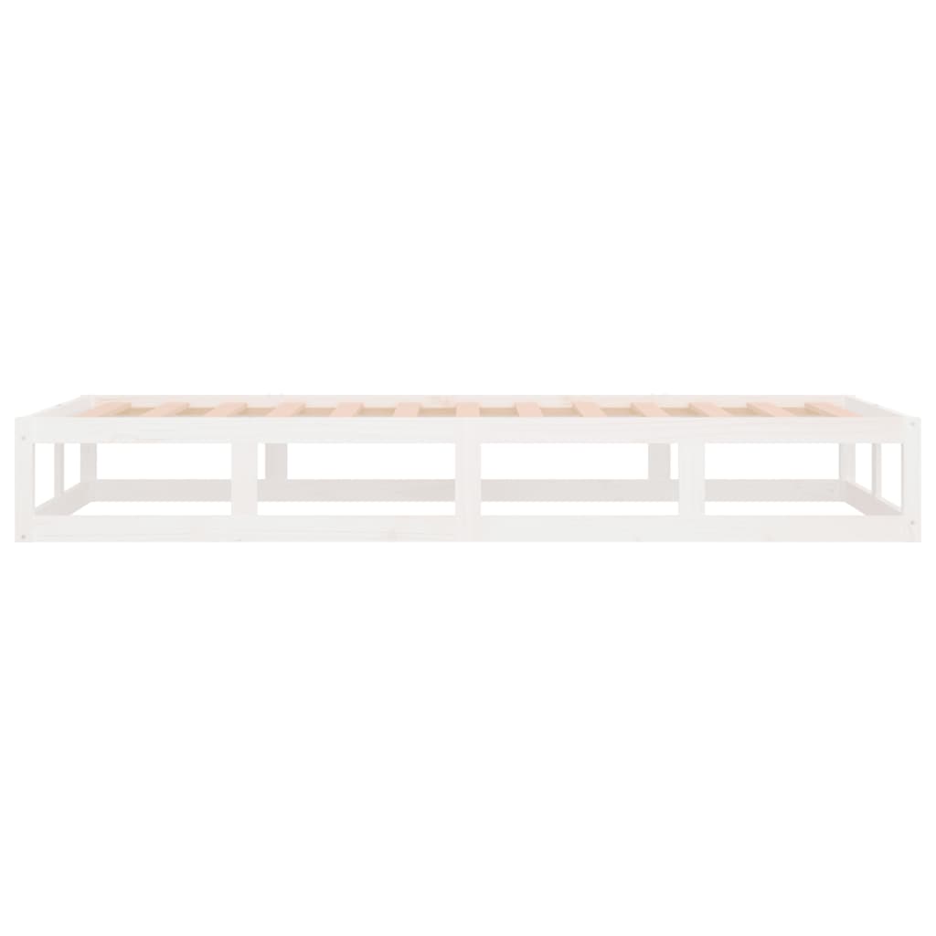 Bedframe massief hout wit 90x200 cm is nu te koop bij PeponiXL, paradijselijk wonen!