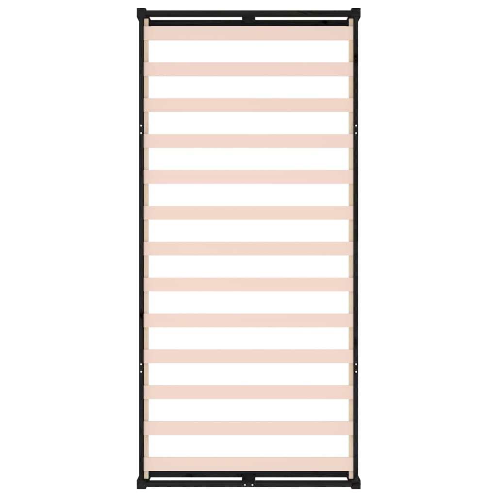 Bedframe massief hout zwart 90x200 cm is nu te koop bij PeponiXL, paradijselijk wonen!