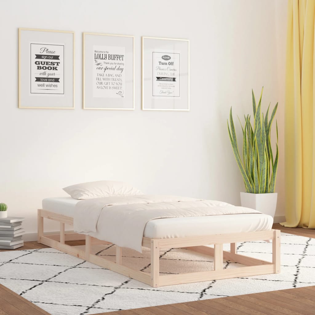 Bedframe massief hout 100x200 cm is nu te koop bij PeponiXL, paradijselijk wonen!