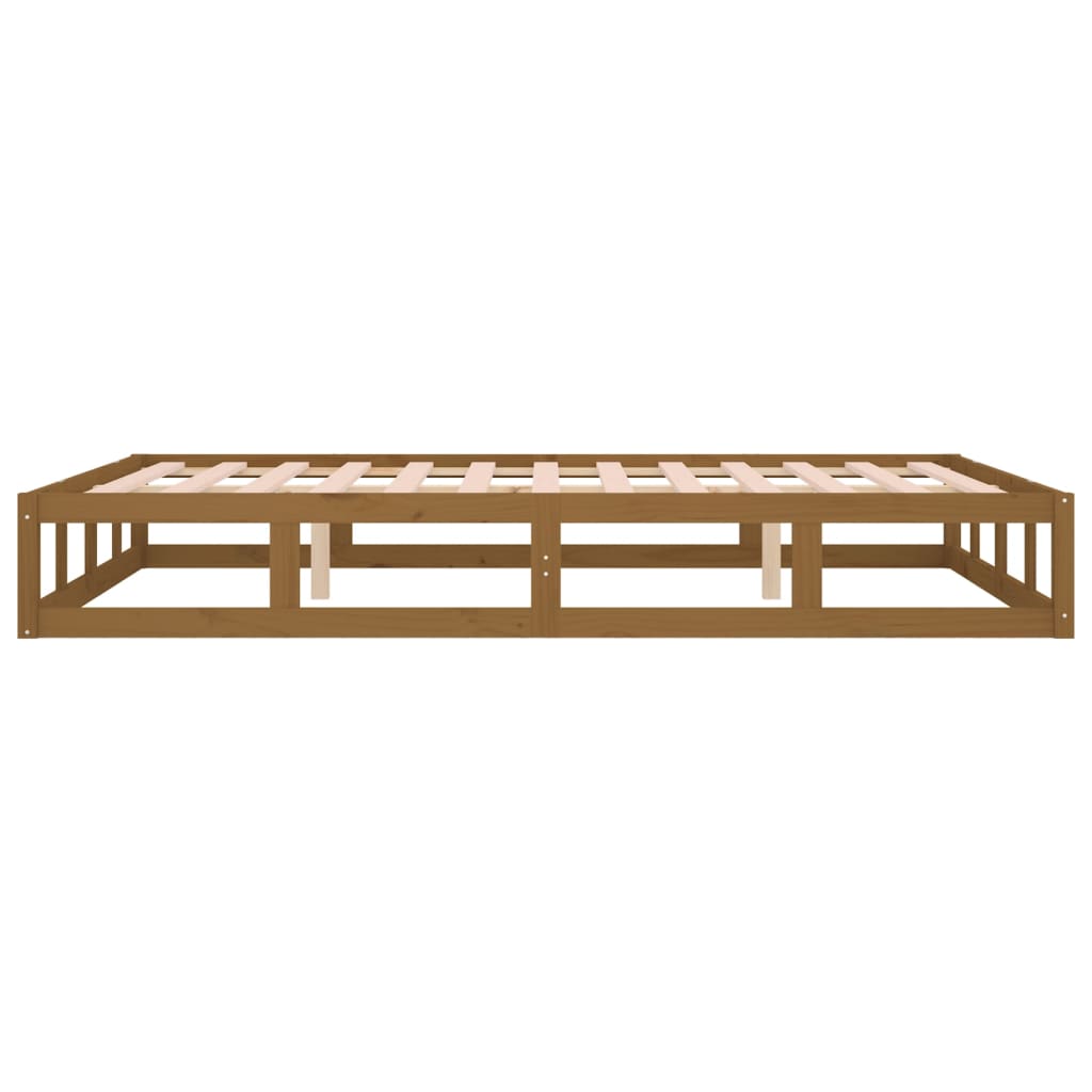 Bedframe massief hout honingbruin 120x200 cm is nu te koop bij PeponiXL, paradijselijk wonen!
