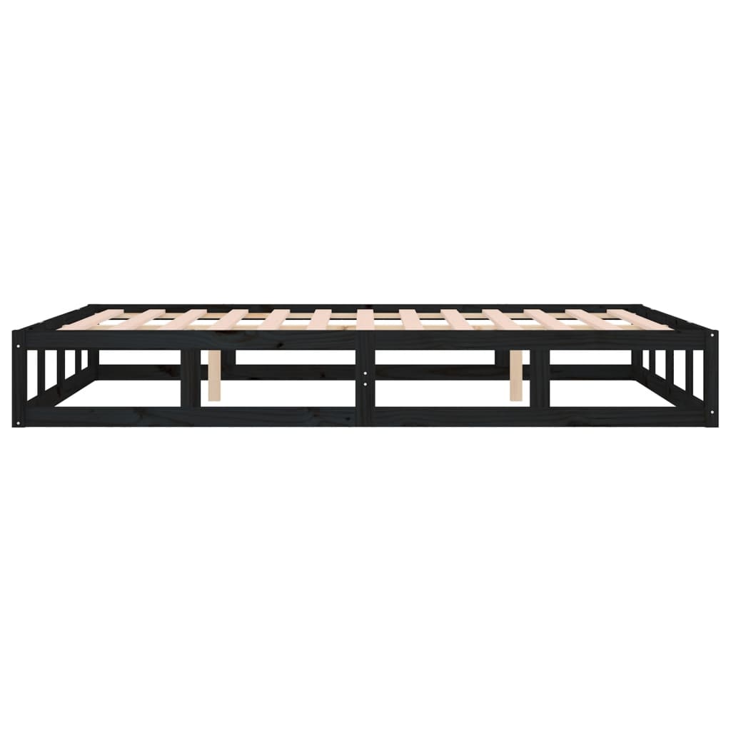 Bedframe massief hout zwart 120x200 cm is nu te koop bij PeponiXL, paradijselijk wonen!
