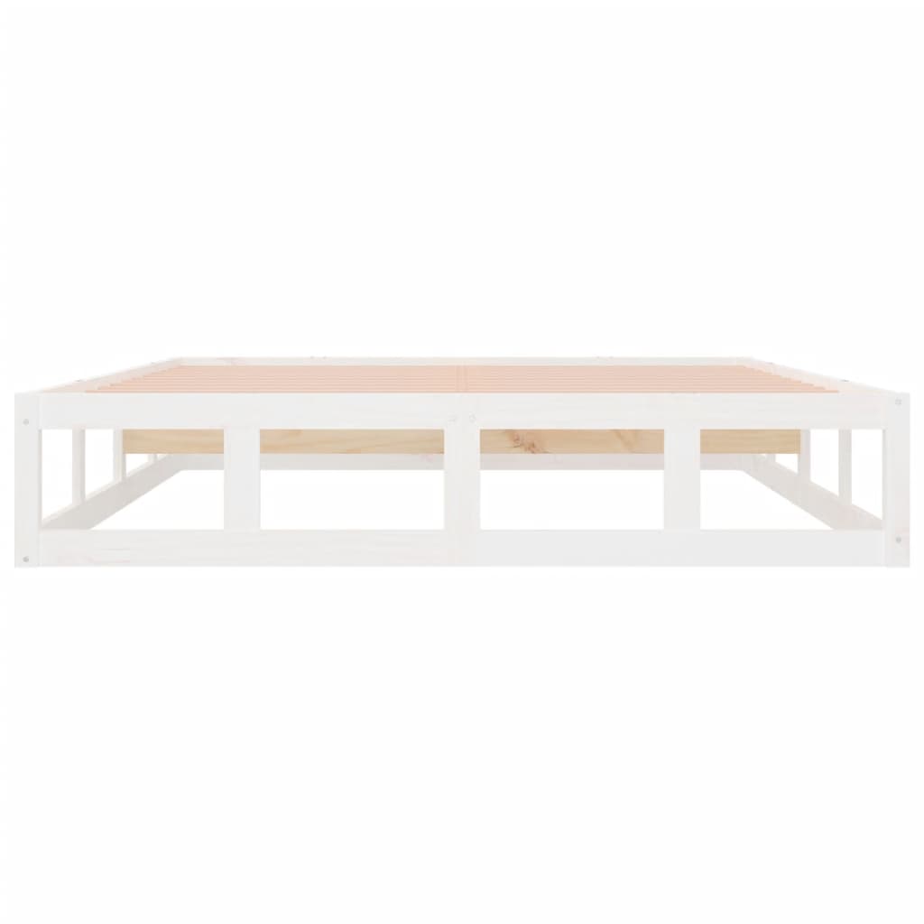 Bedframe massief hout wit 140x200 cm is nu te koop bij PeponiXL, paradijselijk wonen!