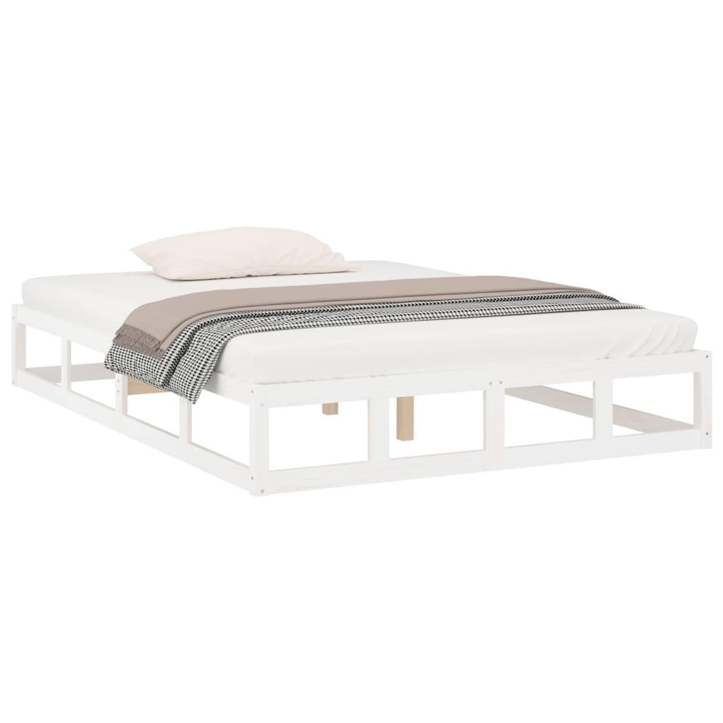 Bedframe massief hout wit 160x200 cm is nu te koop bij PeponiXL, paradijselijk wonen!