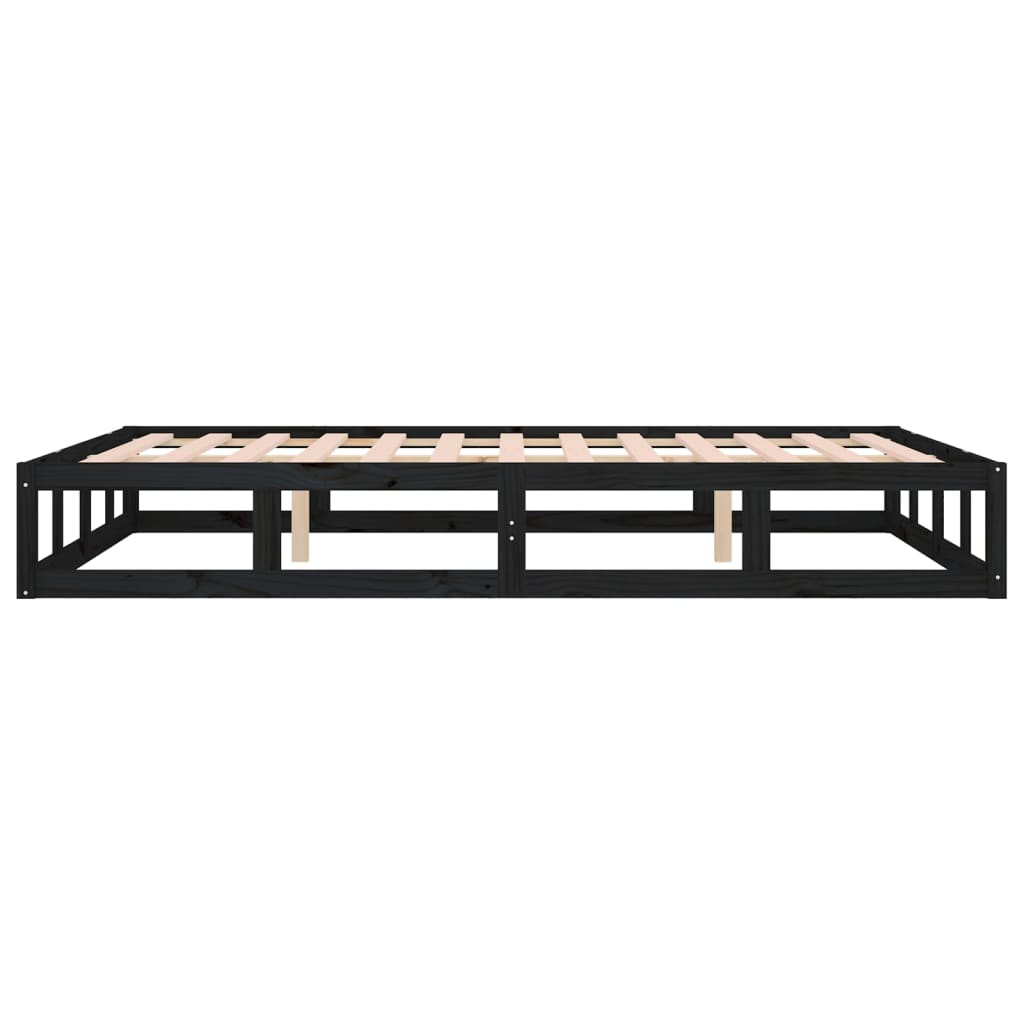 Bedframe massief hout zwart 180x200 cm is nu te koop bij PeponiXL, paradijselijk wonen!