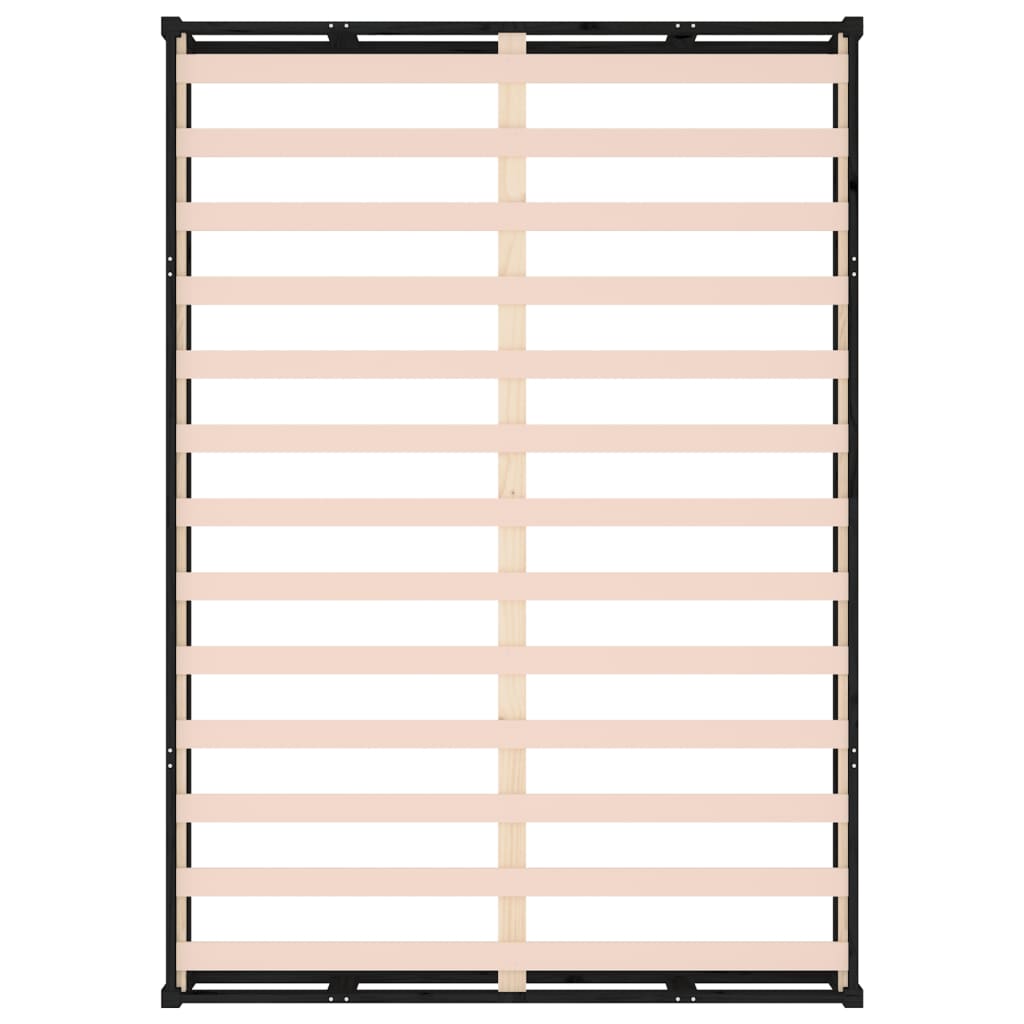 Bedframe massief hout zwart 200x200 cm is nu te koop bij PeponiXL, paradijselijk wonen!