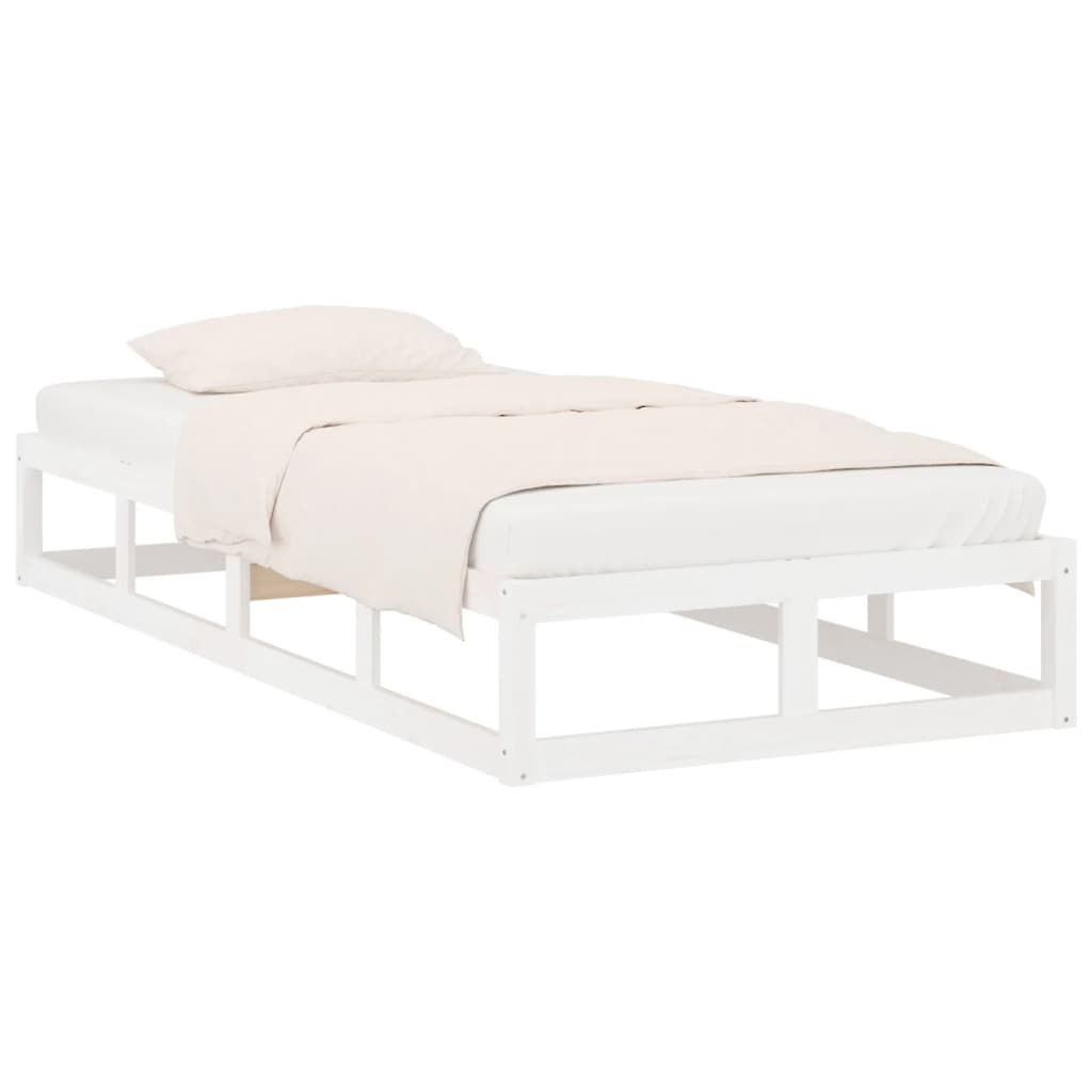 Bedframe massief hout wit 75x190 cm is nu te koop bij PeponiXL, paradijselijk wonen!