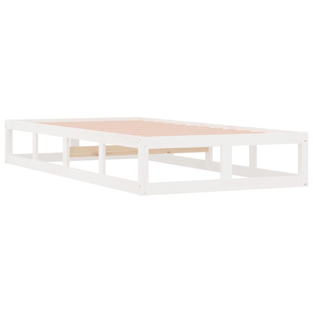 Bedframe massief hout wit 75x190 cm is nu te koop bij PeponiXL, paradijselijk wonen!