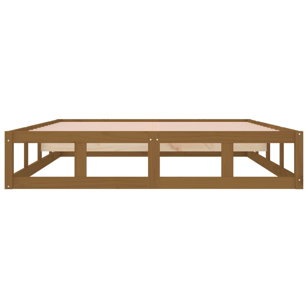 Bedframe massief hout honingbruin 120x190 cm is nu te koop bij PeponiXL, paradijselijk wonen!