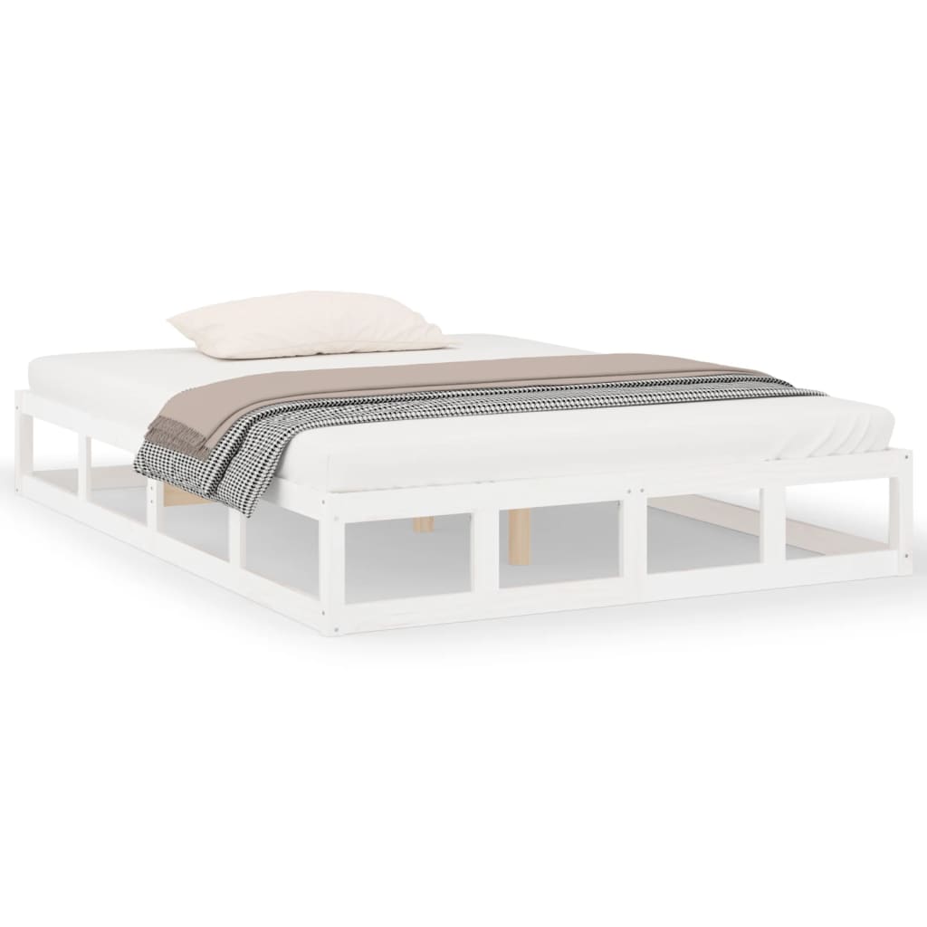 Bedframe massief hout wit 140x190 cm is nu te koop bij PeponiXL, paradijselijk wonen!