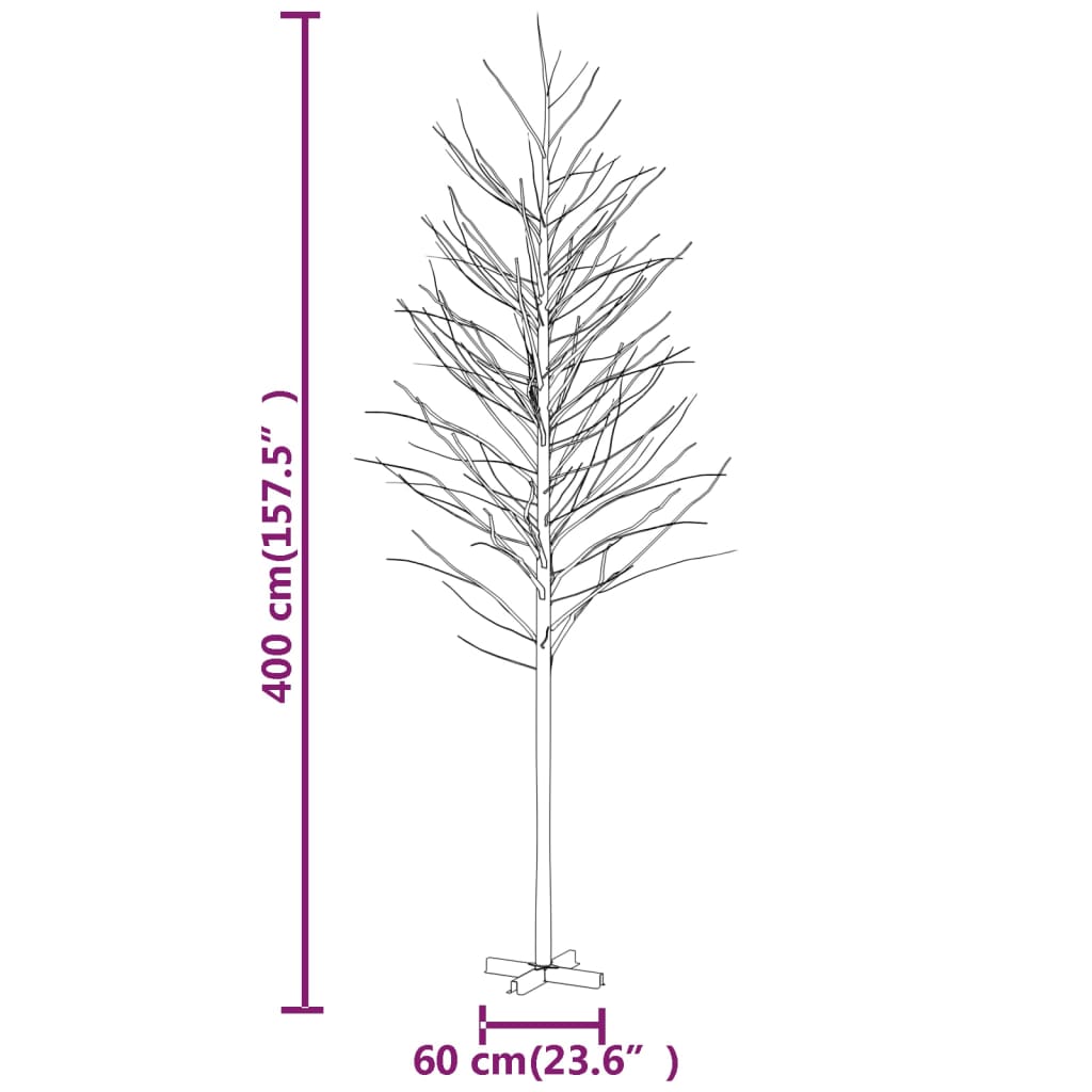 Berkenboom LED 672 LED's warmwit 400 cm wit is nu te koop bij PeponiXL, paradijselijk wonen!