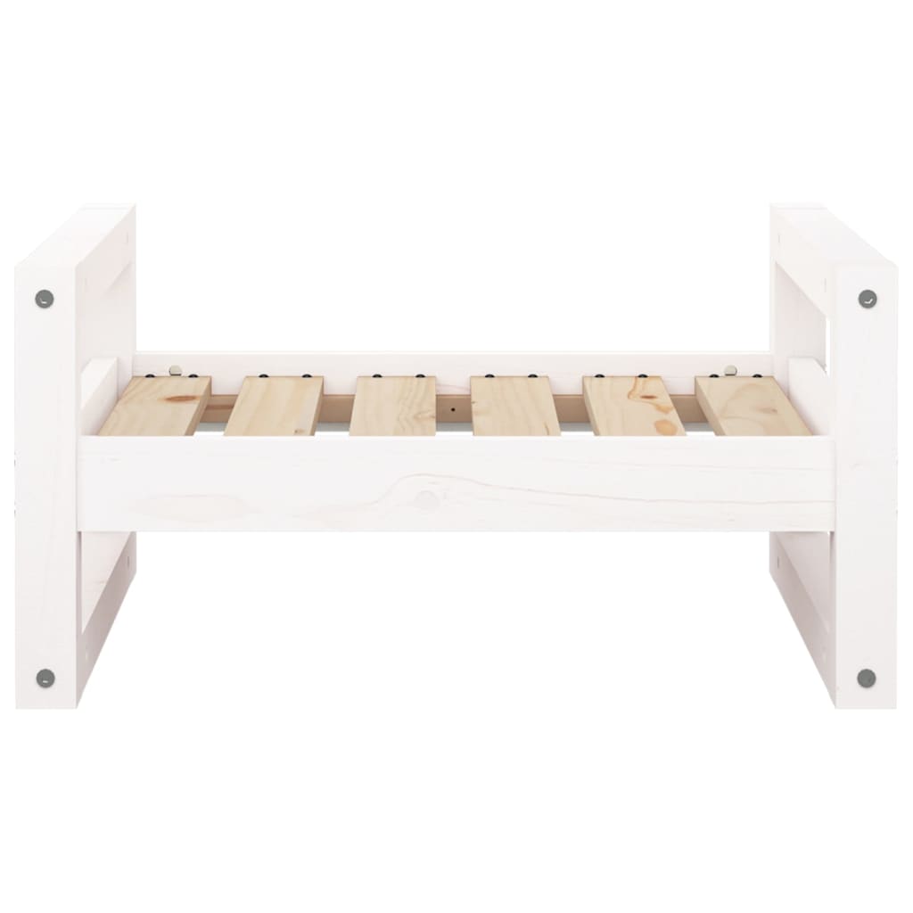 Hondenmand 55,5x45,5x28 cm massief grenenhout wit is nu te koop bij PeponiXL, paradijselijk wonen!