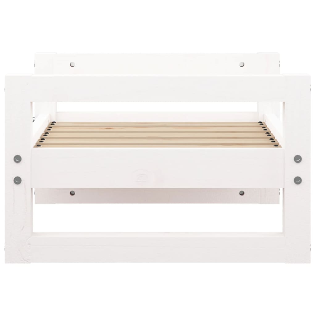 Hondenmand 55,5x45,5x28 cm massief grenenhout wit is nu te koop bij PeponiXL, paradijselijk wonen!