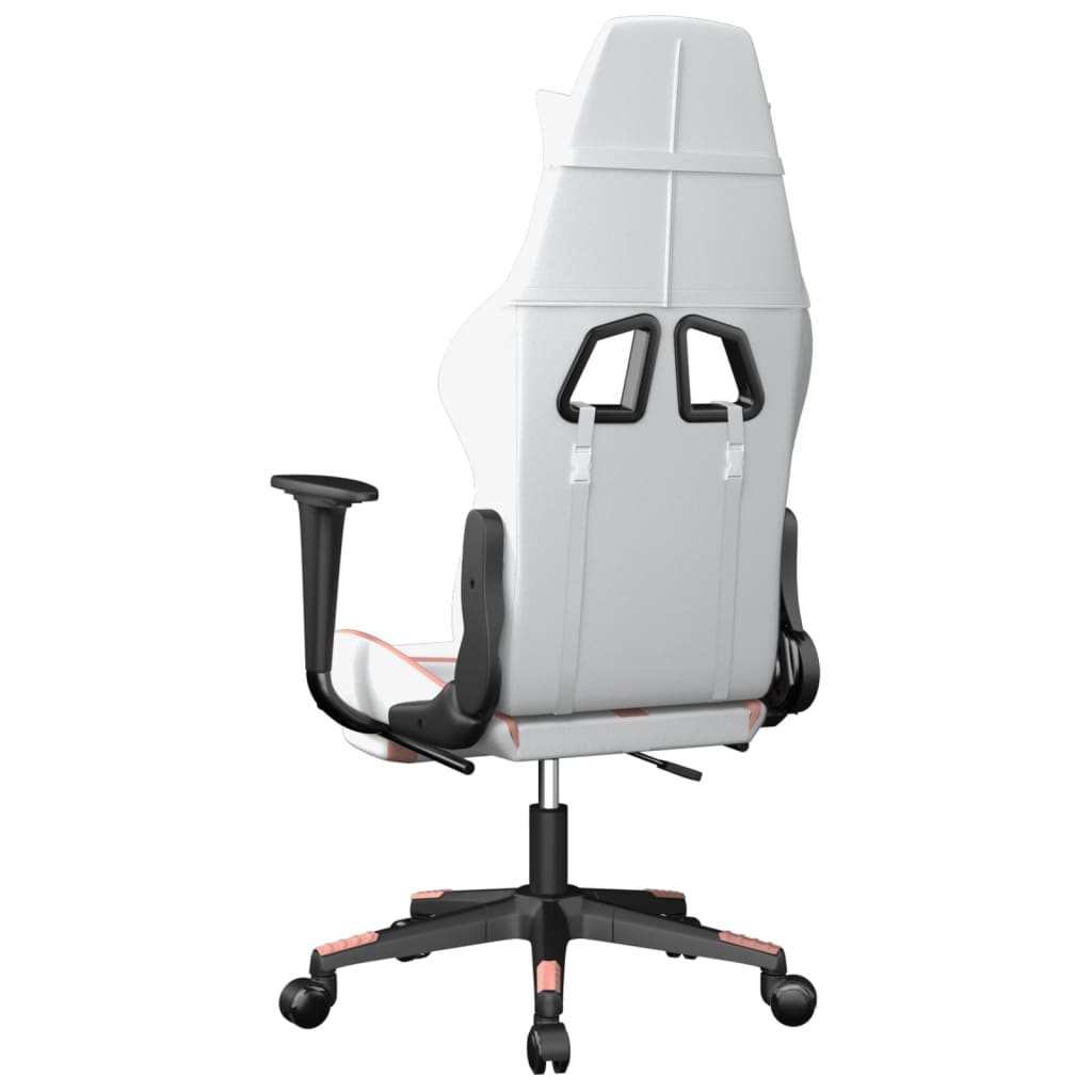 Massage gamestoel met voetensteun kunstleer zwart en roze is nu te koop bij PeponiXL, paradijselijk wonen!
