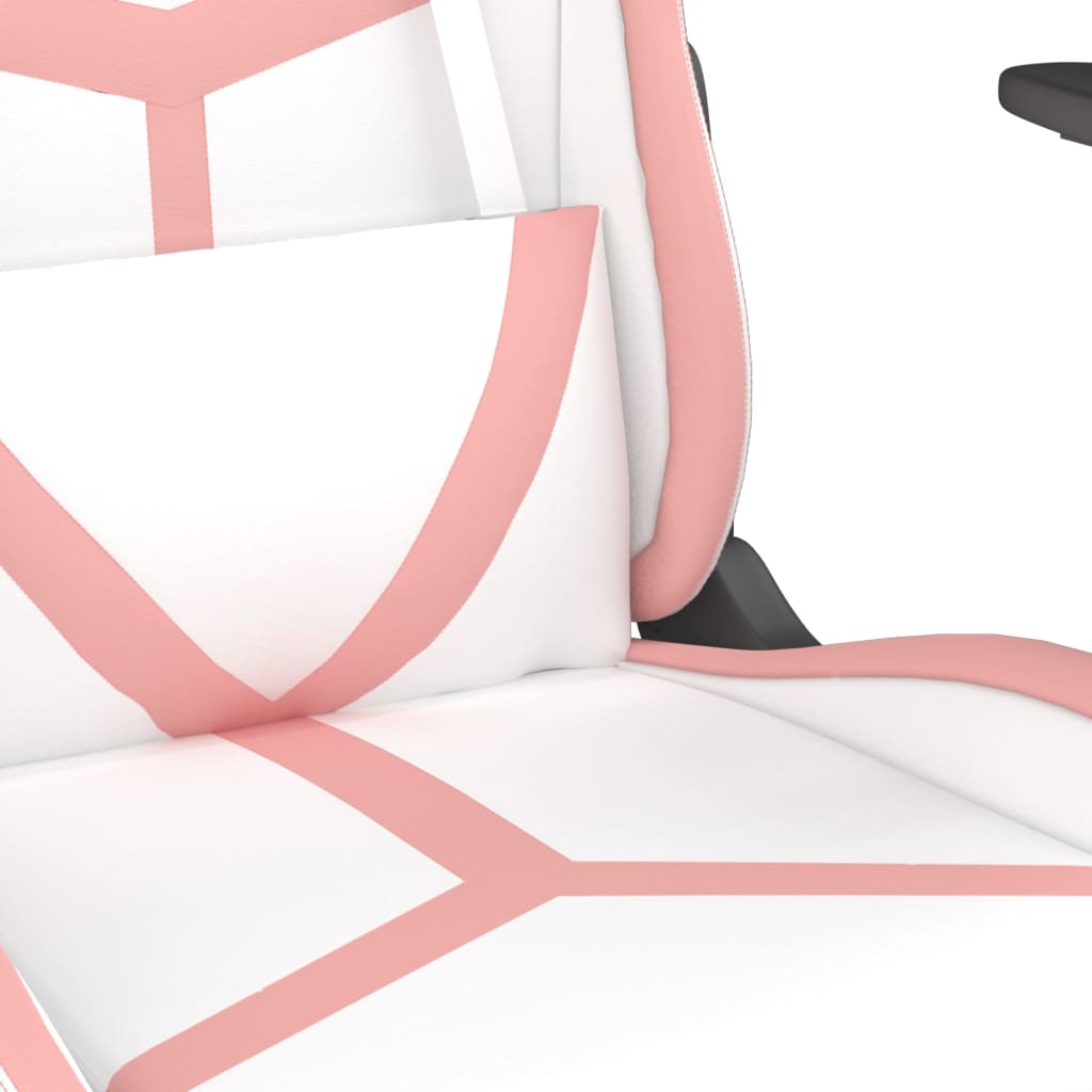 Massage gamestoel met voetensteun kunstleer zwart en roze is nu te koop bij PeponiXL, paradijselijk wonen!