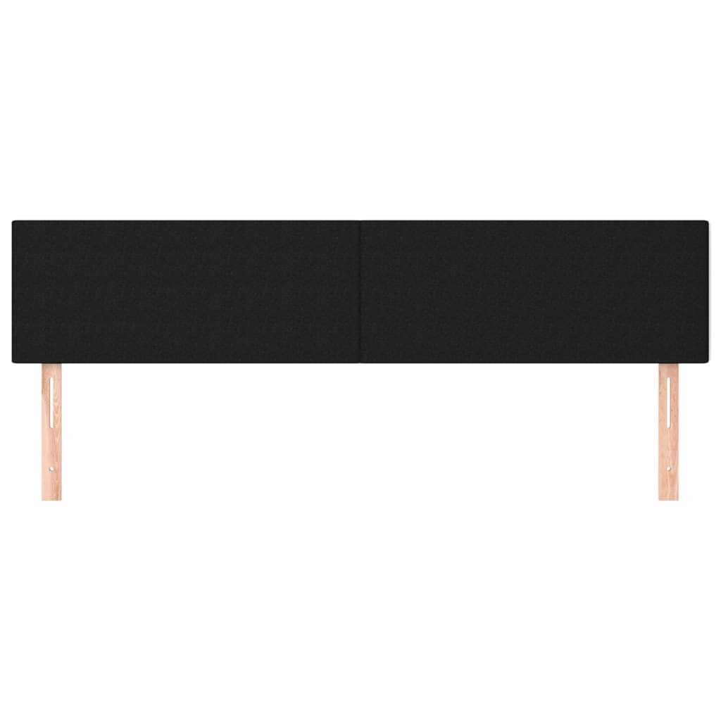 Hoofdborden 200x5x78/88 cm stof zwart is nu te koop bij PeponiXL, paradijselijk wonen!