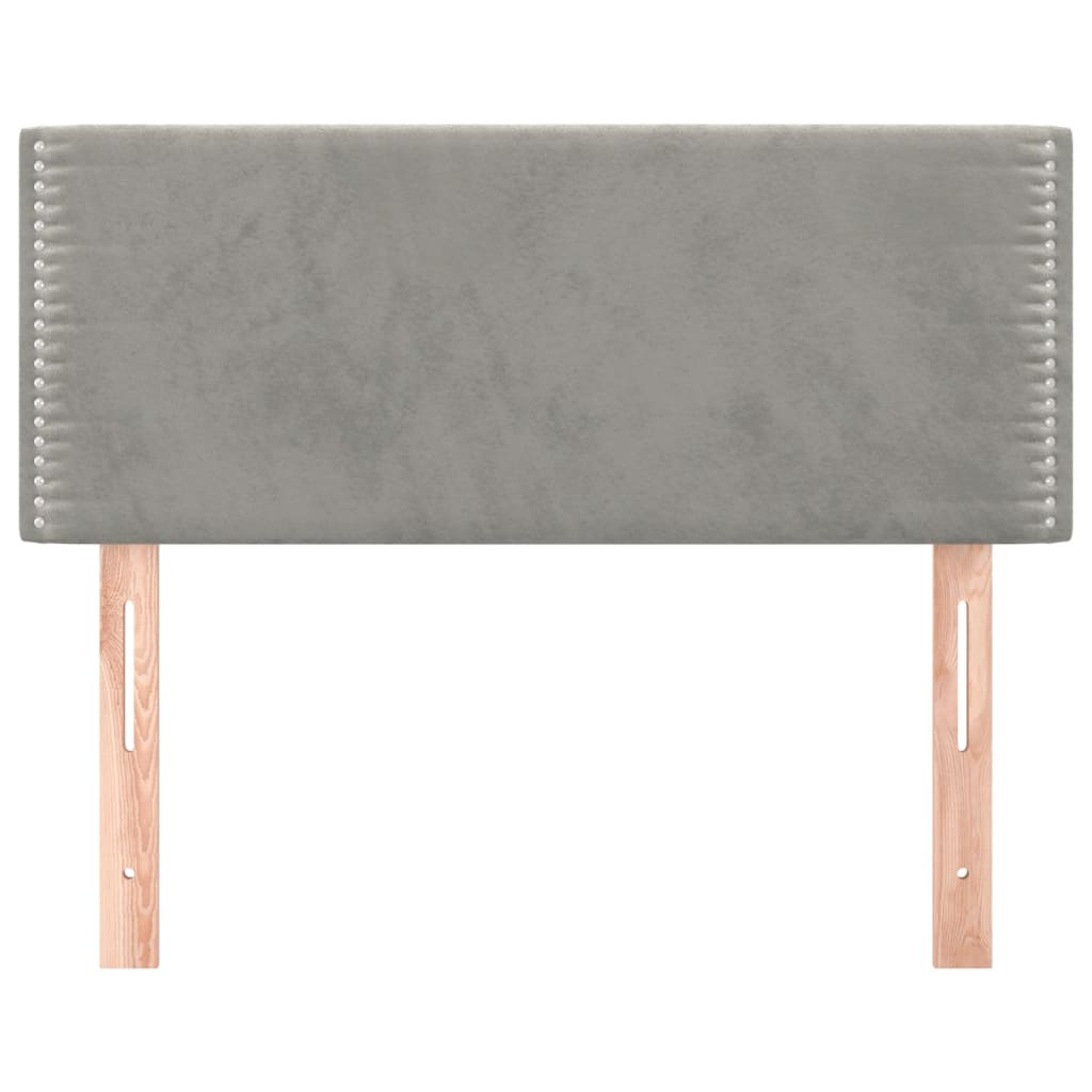 Hoofdbord 80x5x78/88 cm fluweel lichtgrijs is nu te koop bij PeponiXL, paradijselijk wonen!