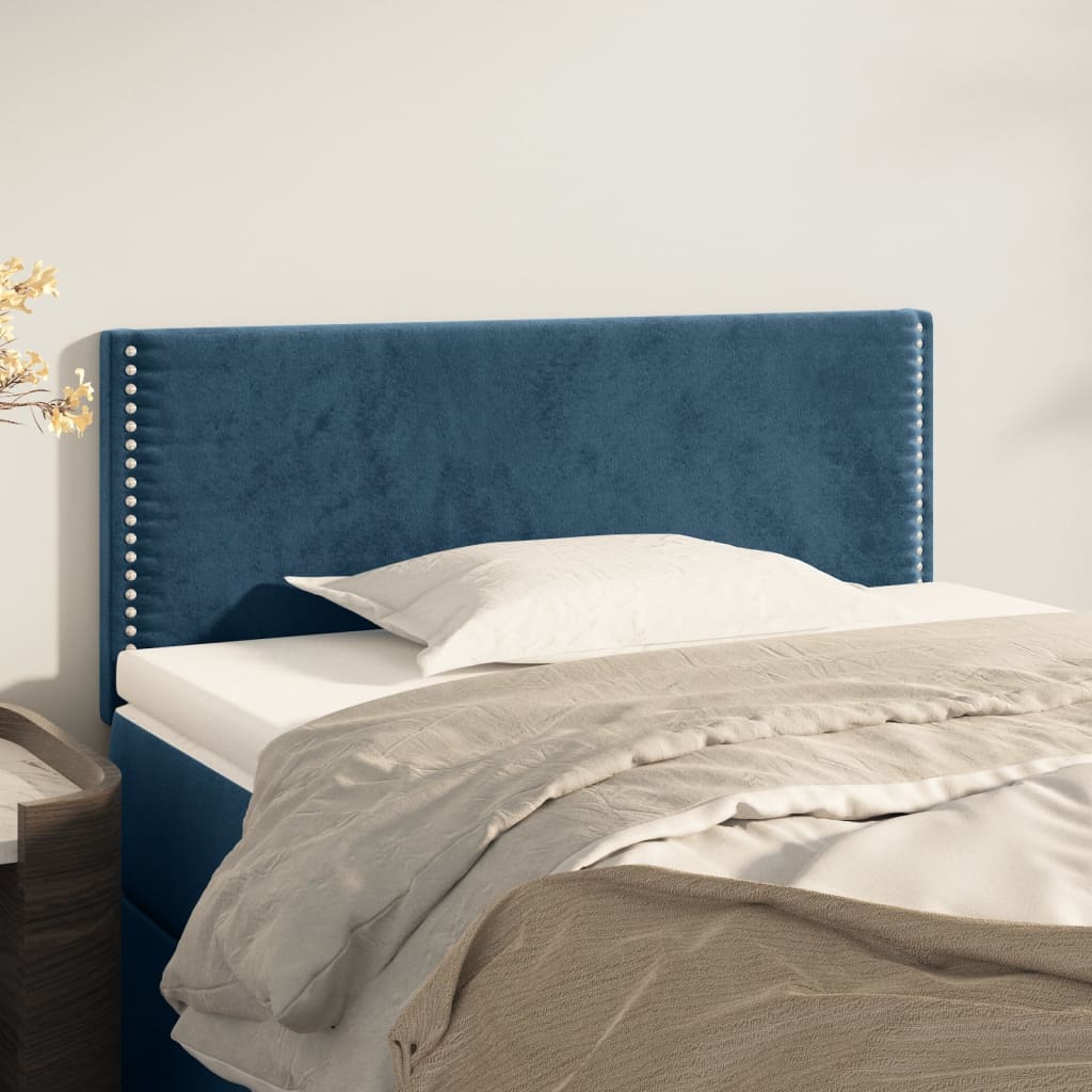 Hoofdbord 100x5x78/88 cm fluweel donkerblauw is nu te koop bij PeponiXL, paradijselijk wonen!