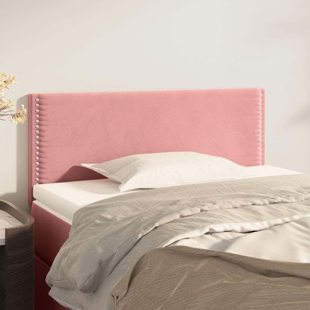 Hoofdbord 100x5x78/88 cm fluweel roze is nu te koop bij PeponiXL, paradijselijk wonen!