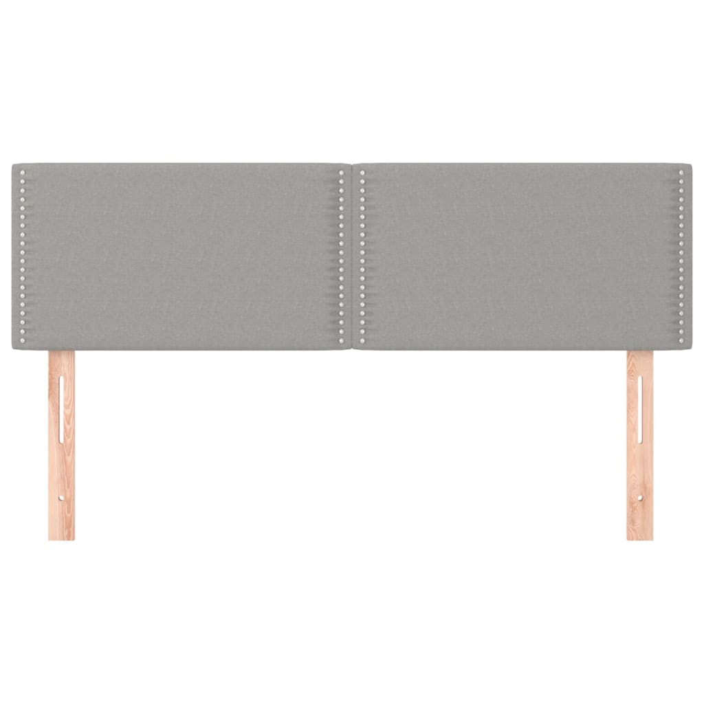 Hoofdborden 144x5x78/88 cm stof lichtgrijs is nu te koop bij PeponiXL, paradijselijk wonen!