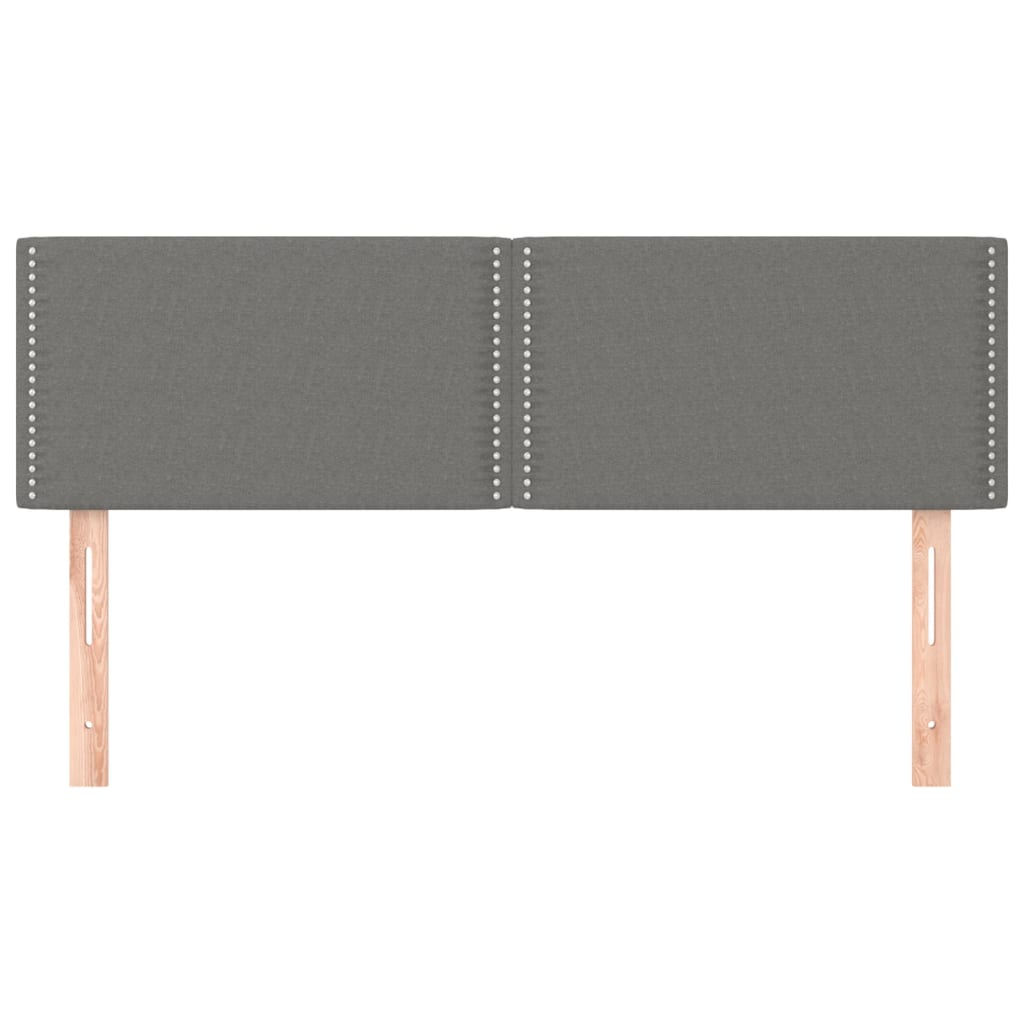 Hoofdborden 144x5x78/88 cm stof donkergrijs is nu te koop bij PeponiXL, paradijselijk wonen!