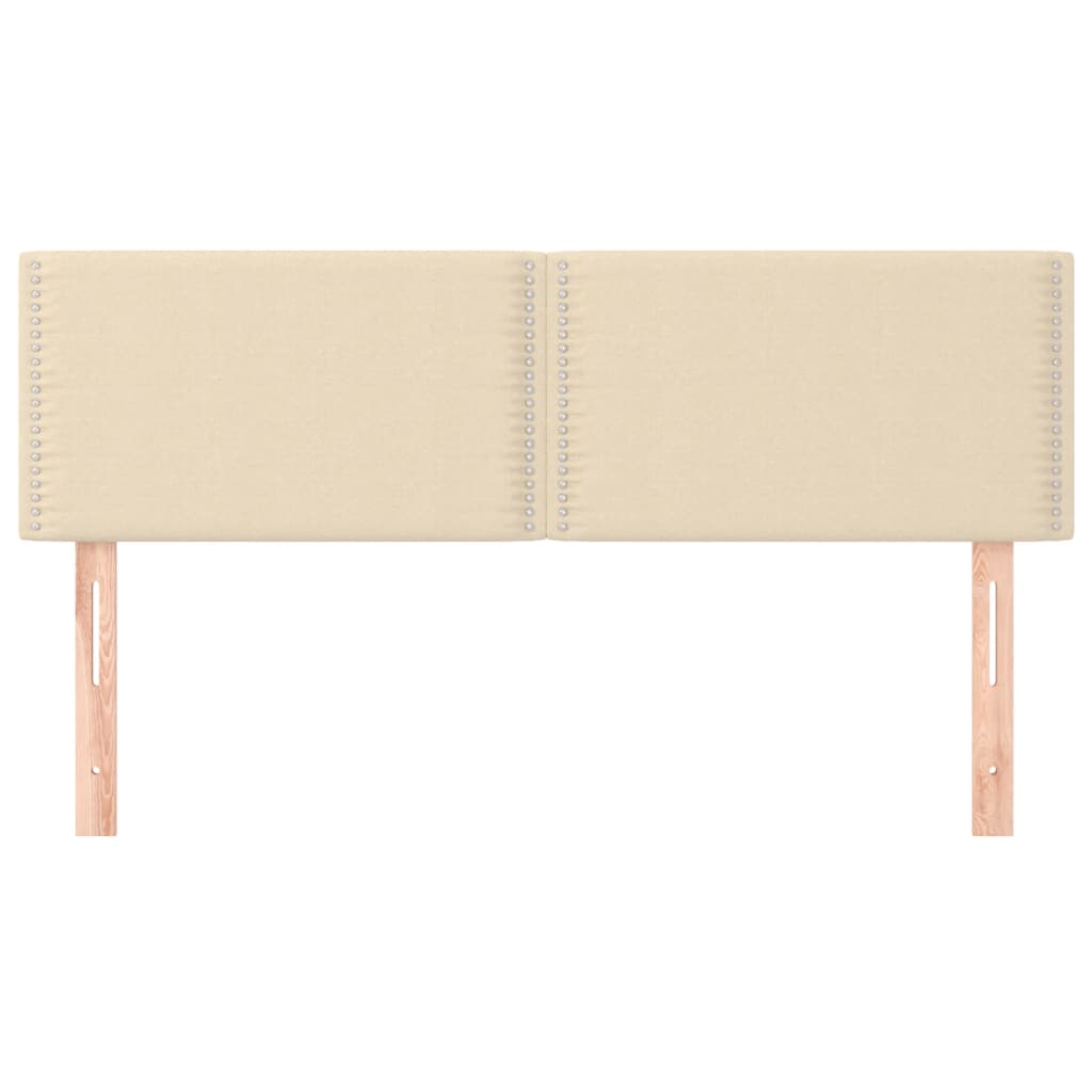 Hoofdborden 144x5x78/88 cm stof crèmekleurig is nu te koop bij PeponiXL, paradijselijk wonen!